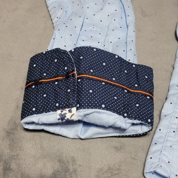 Denim And Flower Ricky Singh Shirt Mens Med Button Up Long Sleeve Blue Polka Dot - Picture 5 of 8
